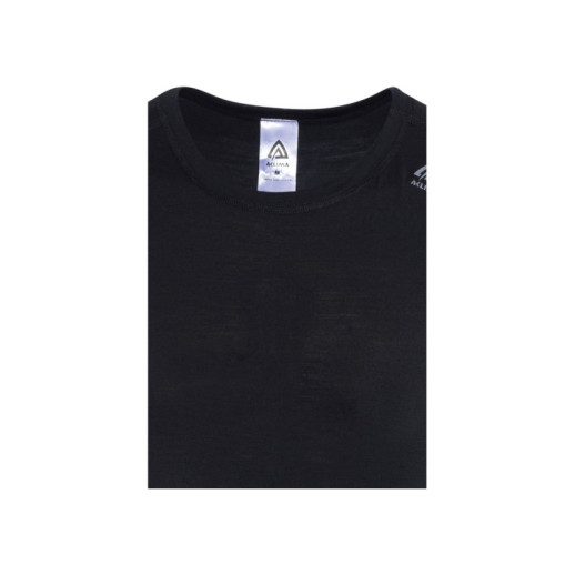 Термофутболка чоловіча сорочка Aclima LightWool з круглим вирізом , чорна як смола, XL