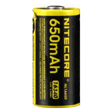 Акумулятор літієвий Li-Ion RCR123A Nitecore NL1665R 3.6 V 650mAh, USB, захищений