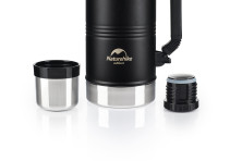 Термос із ручкою Naturehike Q-9H NH19SJ011, 304 сталь, 2.2 л, чорний