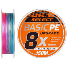 Шнур Select Basic PE 8x 150m #1.5/0.18mm 22lb/10kg, різнокольоровий