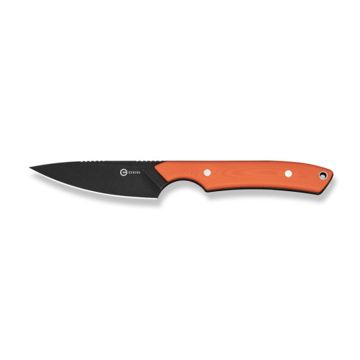 Ніж фіксований кишеньковий Civivi High Grass Field Knife (7,4 см) 14C28N / G10 помаранчевий з чохлом