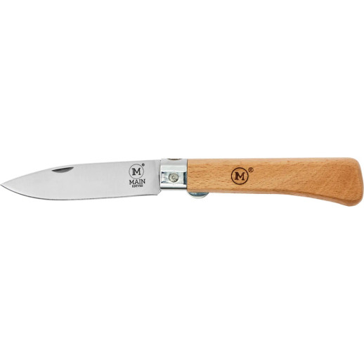 Ніж Main Knives Workers line Drop Point Beech Wood Light Brown