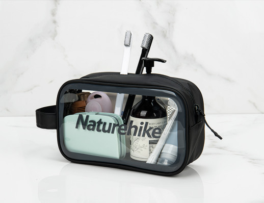 Косметичка водонепроникна Naturehike NH20SN007, Розмір М, Чорний, прозора
