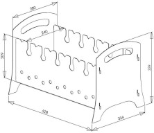 Мангал розкладний Кемпінг похід, BQ-1559