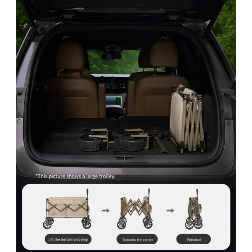 Складаний візочок Naturehike CNK2350JJ012, 70 л, чорний