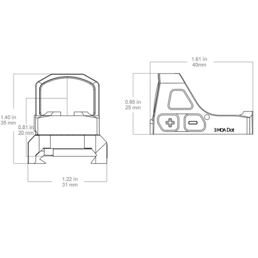 Приціл коліматорний Vector Optics Frenzy 1x17x21 GenII 3 MOA