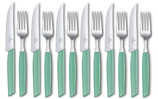 Набір посуду Victorinox Swiss Modern з 12 предметів Swiss Modern, Table Set Steak Knife, 12 Pieces, м'ятний