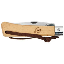Ніж Main Knives Workers line, beech wood handle, clip point blade and PU loop light brown