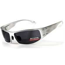 Окуляри Global Vision BAD-ASS 2 Silver (gray) чорні в металевій оправі