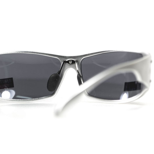Окуляри Global Vision BAD-ASS 2 Silver (gray) чорні в металевій оправі