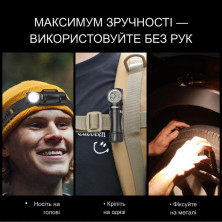 Ліхтар налобний Wurkkos HD10 USB-C Rechargeable з магнітною кришкою, чорний