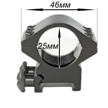 Кріплення на зброю для ліхтаря 25 Ring Double (планка Вівера 19 мм)