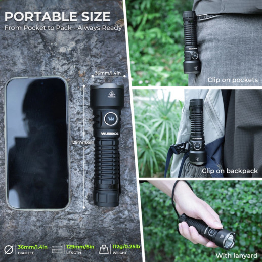Ліхтар Wurkkos TS28 1 x 21700 battery 3200lm