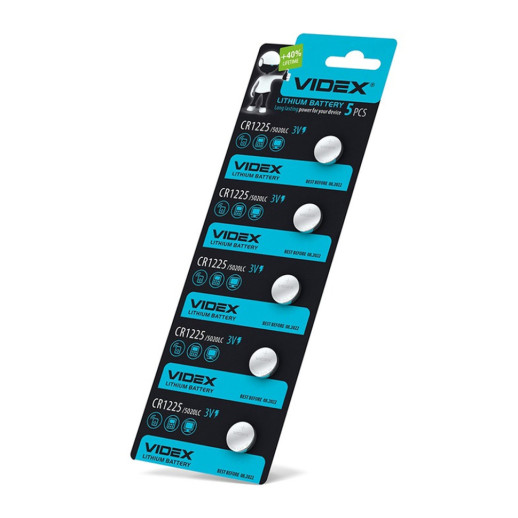 Батарейки літієва Videx СR 1225 5pcs BLISTER CARD