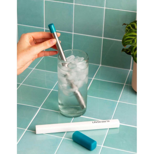 Фільтр для води LifeStraw SIP, 1 шт з футляром для перенесення, Stormy Blue (LSW LSSIP1SBWW)