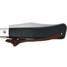 Ніж Main Knives Workers line, black pressed wood handle, clip point blade and PU black