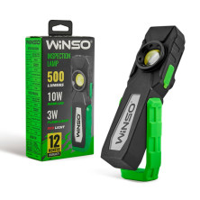 Ліхтар портативний Winso 500Lm, 10W COB + 3W, 2000mAh, White/Red
