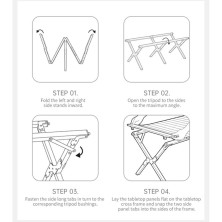 Складаний стіл Naturehike Star Jane T01 CNK2550JJ018, 119х60 см, вуглецева сталь, чорний
