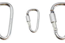 Набір карабінів алюмінієвих сувенірних Трамп 10 шт 5 см з муфтою silver UTRA-299