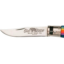 Ніж Old Bear Rainbow S, 420 steel, wood handle, rainbow