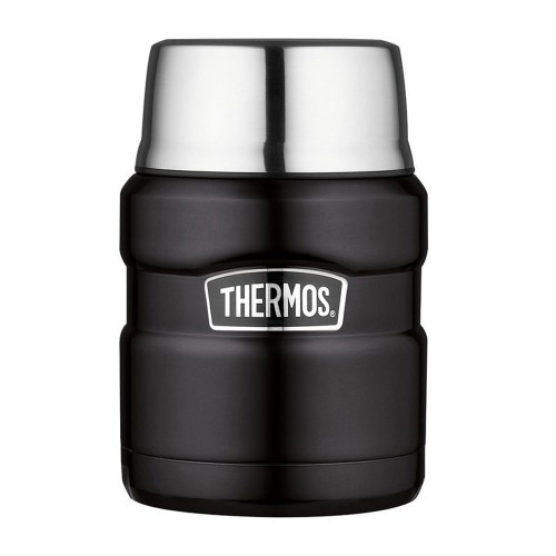Термос для їжі Thermos з ложкою 470мл матово-чорний (173022)