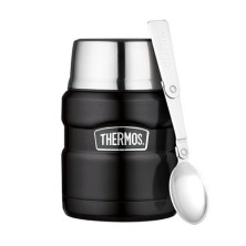 Термос для їжі Thermos з ложкою 470мл матово-чорний (173022)