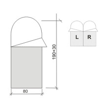 Спальний мішок Terra Incognita Asleep 200 R зелений