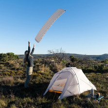 Матрац туристичний надувний одномісний Naturehike CNK2300DZ013, 185x55x3.5 см, світло-сірий, прямокутний