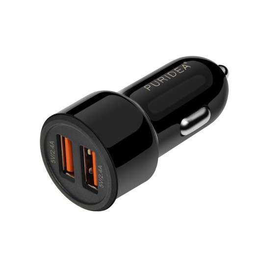 Автомобільне ЗУ Puridea CC02 2XUSB DUAL FAST CHARGE Black