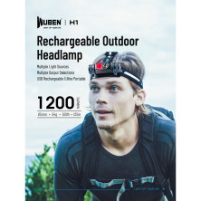 Ліхтар Wuben H1 1200 Lm (+акумулятор 2600 mAh)