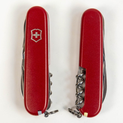 Складаний ніж Victorinox HUNTSMAN MAT червоний матовий лак
