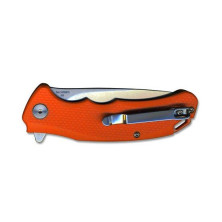 Ніж реміснича традиція чорний клинок, D2, G10 плоский Помаранчевий