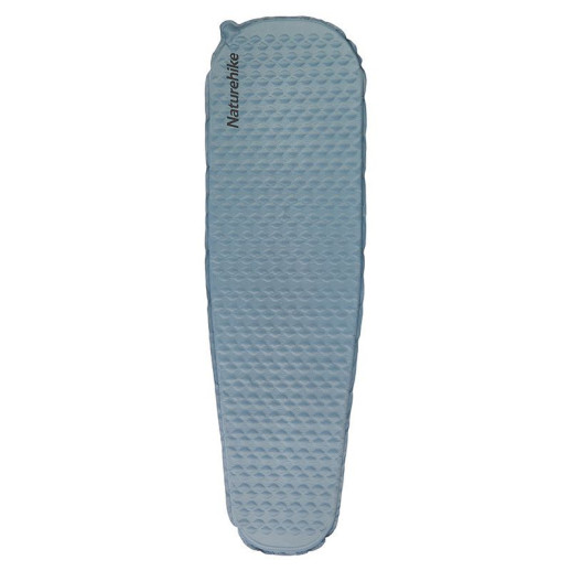 Матрац туристичний надувний одномісний Naturehike CNK2300DZ013, 185x55x3.5 см, блакитний, овальний