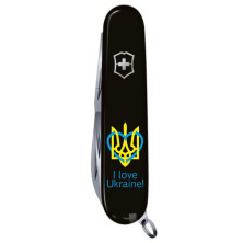 Складаний ніж Victorinox HUNTSMAN UKRAINE Тризуб із серцем + I love Ukraine 1.3713.3_T1310u