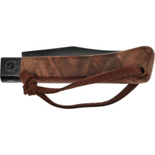 Ніж Main Knives Workers line, walnut wood handle, clip point black titanium coat brown