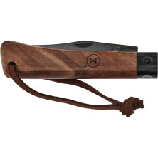 Ніж Main Knives Workers line, walnut wood handle, clip point black titanium coat brown