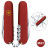 Складной нож Victorinox HUNTSMAN MAT красный матовый с желтым лого