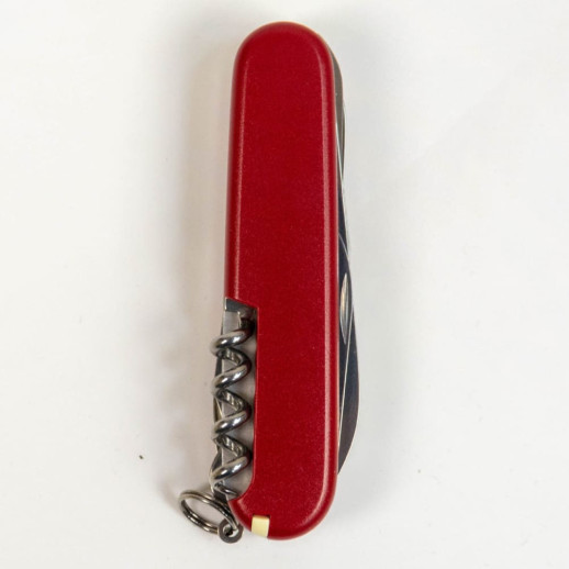 Складаний ніж Victorinox HUNTSMAN MAT червоний матовий лак з жовт.лого