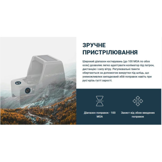 Приціл коліматорний Vector Optics Frenzy Plus 1x22x32 SMR