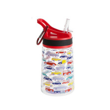 Пляшка для води Summit Kids Boys з соломинкою і карабіном Червона 350 мл