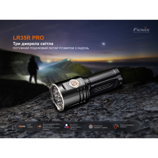 Ліхтар ручний пошуковий Fenix LR35R PRO