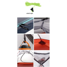 Намет Naturehike Wind-Wing I (1-х місна) 20D силікон + слід ноги сірий /червоний (nh16s012-s)