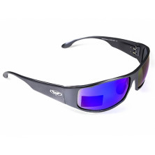 Окуляри Global Vision Bad-ASS1 GunMetal (G-Tech blue) дзеркальні сині в металевій оправі