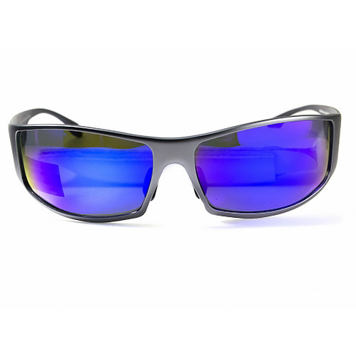Окуляри Global Vision Bad-ASS1 GunMetal (G-Tech blue) дзеркальні сині в металевій оправі