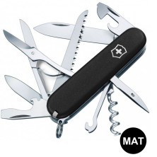 Складаний ніж Victorinox HUNTSMAN MAT чорний матовий лак