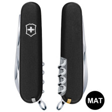 Складаний ніж Victorinox HUNTSMAN MAT чорний матовий лак