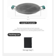 Сковорода з нержавіючої сталі з силіконовими ручками Naturehike CNK2550CF011, 34 х 34 см