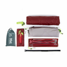 Намет Naturehike Сloud Up 2 Updated NH17T001-T, 20D надлегка двомісна з футпринтом, сірий