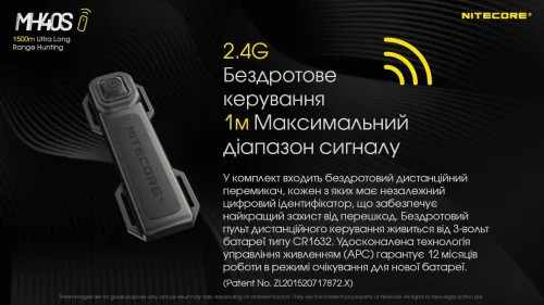 Ліхтар Nitecore MH40S (Luminengin G9, 1500 люмен, 7 режимів, 2x21700, USB Type-C), комплект