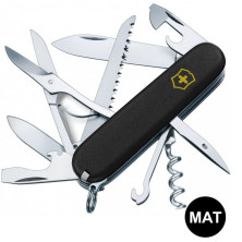 Складаний ніж Victorinox HUNTSMAN MAT чорний матовий лак з жовт.лого